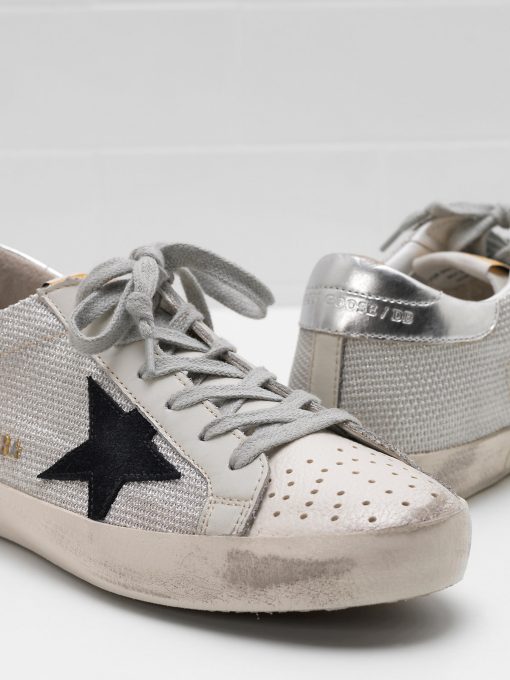 GGDB Superstar Sneakers GCOKS301.Q1 Upper In Technical Mesh With Lurex Suede Star Heel Tab In Laminated-2975