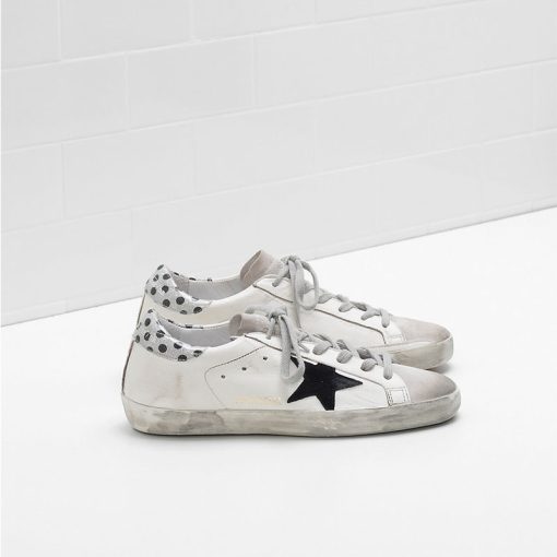 Superstar Sneakers G32WS590.D89 Upper in calf leather Star and details are in Suede Glitter heel-0