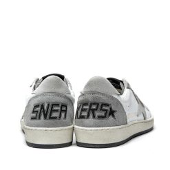 Ball Star Sneakers Grey White with Gold Logo-3009