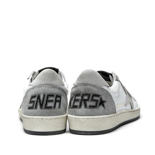 Ball Star Sneakers Grey White with Gold Logo-3009