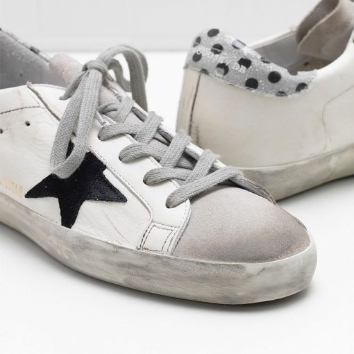 Superstar Sneakers G32WS590.D89 Upper in calf leather Star and details are in Suede Glitter heel-3020