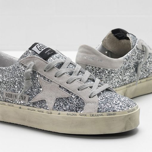 Hi Star Sneakers G34WS945.B1 Silver Glitter & Ice Star in Leather -3042