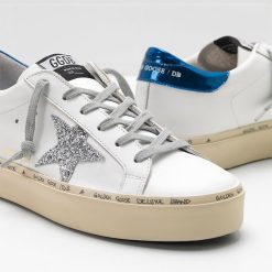 Deluxe Brand Hi Star Sneakers In G34WS945.B3 Calf Leather With Glitter Star-3030