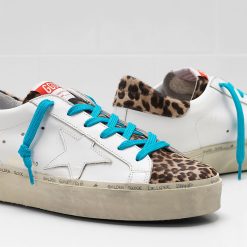 Deluxe Brand Hi Star Sneakers In G34WS945.E5 Calf Leather With Leopard Star-3034