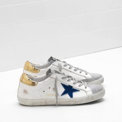 Superstar Sneaker Crackling Gold/Navy Women G34WS590.M64-0