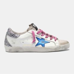 Sneakers Super-Star G35WS590.P10 con stella metallizzata e talloncino in glitter-0