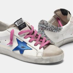 Sneakers Super-Star G35WS590.P10 con stella metallizzata e talloncino in glitter-5242