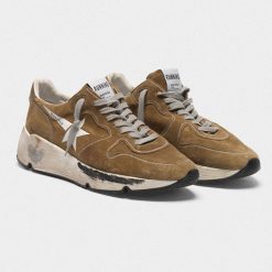 Sneakers Running Sole G35MS963.H1 in suede con stella bianca-3677