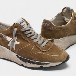 Sneakers Running Sole G35MS963.H1 in suede con stella bianca-3680