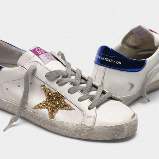 Sneakers Superstar G35WS590.R67 in pelle con stella glitter-3617