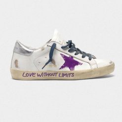 Sneakers Superstar G35WS590.R66 in pelle con scritta "Love without limits"-0