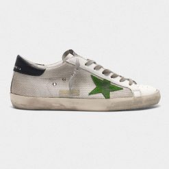 Sneakers Superstar G36MS590.U44 in pelle e mesh con stella verde-0