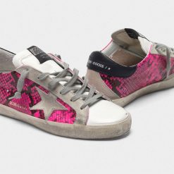 Sneakers Superstar G36WS590.T17 in pelle fuxia pitonata-3504