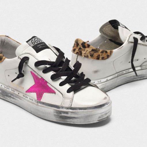 Sneakers Hi Star G36WS945.O4 con stella fuxia e talloncino leopardato-3513