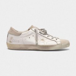 Sneakers Superstar GCOWS590.A5 in pelle e suede con stella traforata-0