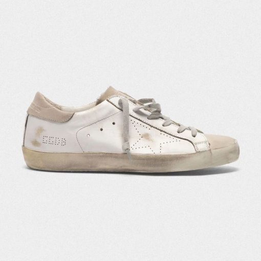 Sneakers Superstar GCOWS590.A5 in pelle e suede con stella traforata-0