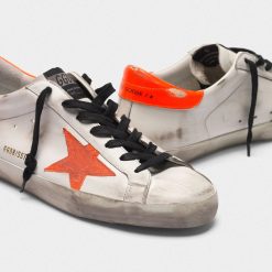 Sneakers Superstar G36MS590.U53 con stella e talloncino arancio fluo-3705