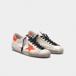 Sneakers Superstar G36MS590.U53 con stella e talloncino arancio fluo-3708