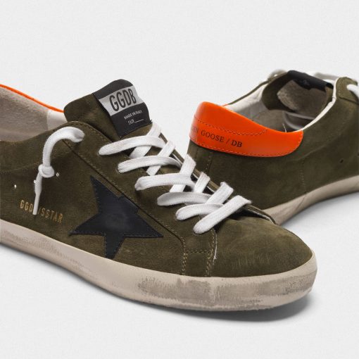 Sneakers Superstar G35MS590.Q69 in suede con talloncino arancio-3749