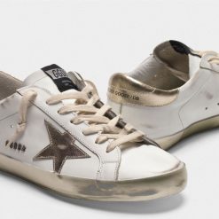 Sneakers Superstar GCOMS590.E37 con dettagli e foxing dorato-3761