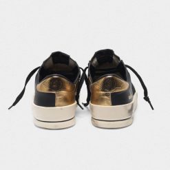 Sneakers Stardan G35WS959.C2 in pelle black&gold con inserti in mesh-3891