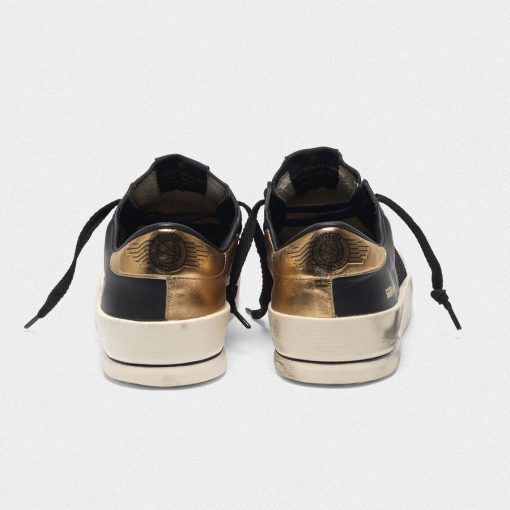 Sneakers Stardan G35WS959.C2 in pelle black&gold con inserti in mesh-3891