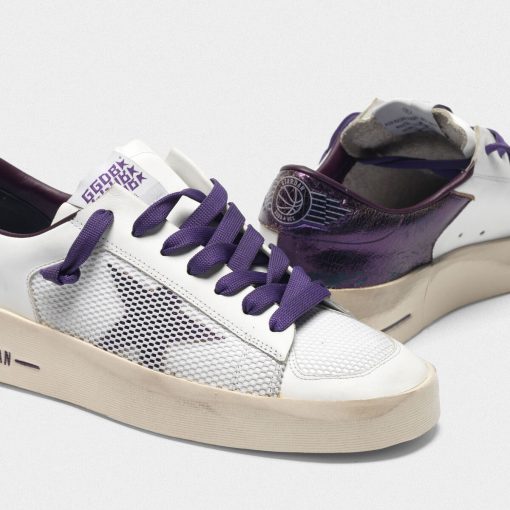 Sneakers Stardan G35WS959.C3 con stella e talloncino viola metallizzato-3842