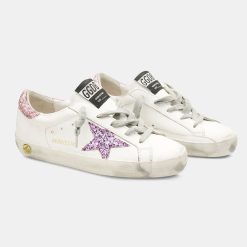 Sneakers Superstar Kids G35KS301.B14 con stella e talloncino in glitter-4751