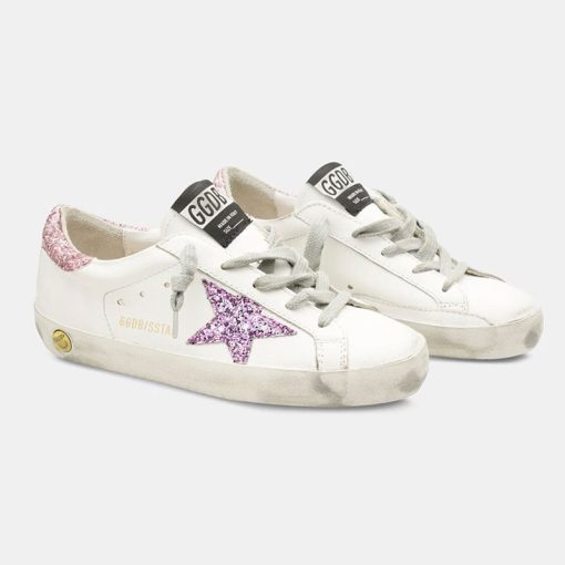 Sneakers Superstar Kids G35KS301.B14 con stella e talloncino in glitter-4751