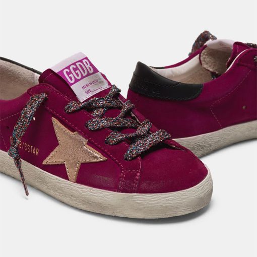 Sneakers Super-Star Kids G35KS301.B24 in pelle scamosciata e stella laminata-4725