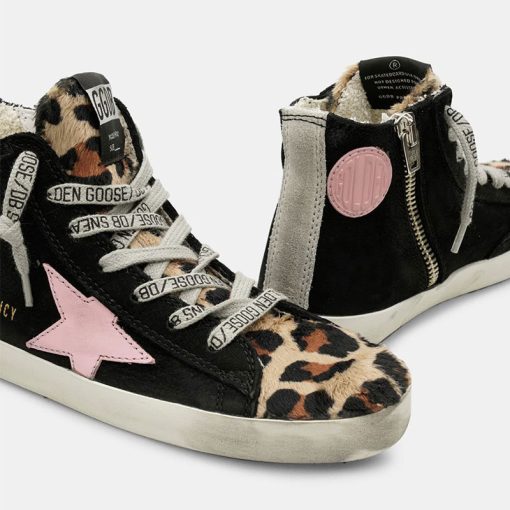 Sneakers Francy Kids G35KS302.A23 in nabuk e cavallino stampa leopardata-4795