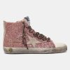 Sneakers Francy Kids G35KS302.A27 in pelle argentata e glitter-0