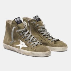 Sneakers Francy G35MS591.C12 in suede con stella in pelle-4596