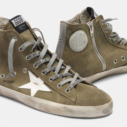 Sneakers Francy G35MS591.C12 in suede con stella in pelle-4598