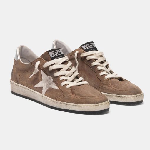 Sneakers Ball Star G35MS592.A11 in suede con stella a contrasto e talloncino metal-4477