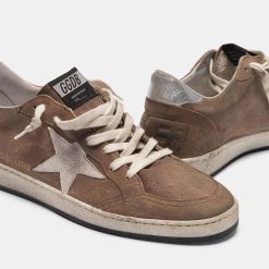 Sneakers Ball Star G35MS592.A11 in suede con stella a contrasto e talloncino metal-4478