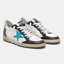 Sneakers Ball Star G35MS592.A13 in pelle con talloncino metallizzato-4496