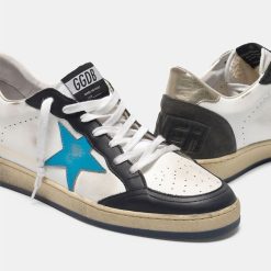 Sneakers Ball Star G35MS592.A13 in pelle con talloncino metallizzato-4497