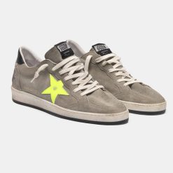 Sneakers Ball Star G35MS592.Z9 in suede grigia con stella fluo-4487