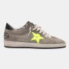 Sneakers Ball Star G35MS592.Z9 in suede grigia con stella fluo-0