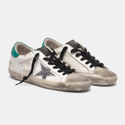 Sneakers Super-Star G35WS590.O75 in pelle con stella in glitter-4175