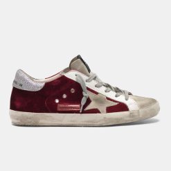 Sneakers Super-Star G35WS590.O94 in velluto con talloncino in glitter-0