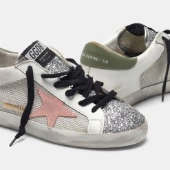 Sneakers Super-Star G35WS590.P25 con inserto in mesh e glitter-4189