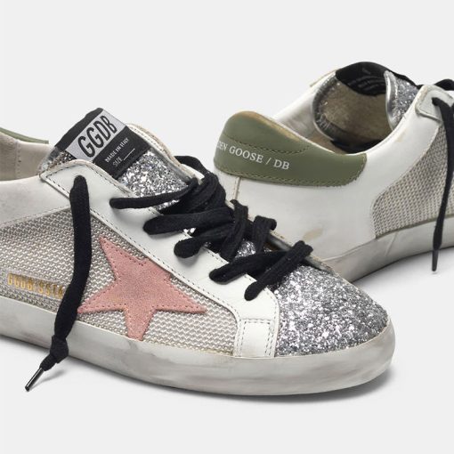 Sneakers Super-Star G35WS590.P25 con inserto in mesh e glitter-4189