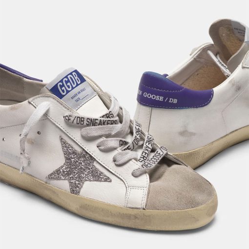 Sneakers Super-Star G35WS590.Q95 in pelle con stella in glitter-4060