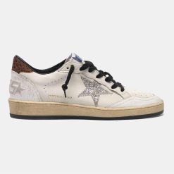 Sneakers Ball Star G35WS592.V3 con stella in glitter e talloncino leopardato-0