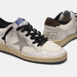 Sneakers Ball Star G35WS592.V3 con stella in glitter e talloncino leopardato-4537