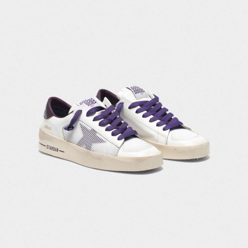 Sneakers Stardan G35WS959.C3 con stella e talloncino viola metallizzato-3843