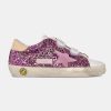 Sneakers Old School Kids G36KS021.I9 con glitter fuxia e stella rosa-0