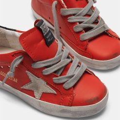 Sneakers Super-Star Kids G36KS301.B54 in pelle rosso ciliegia-4660